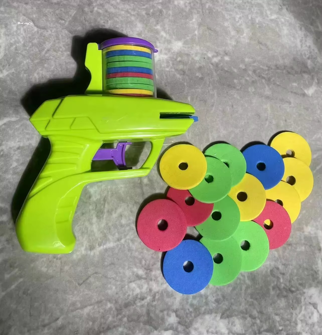 Foam Disc Launcher Gun Flying